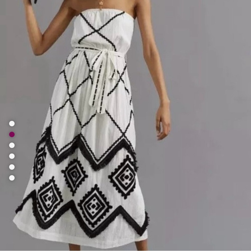 Anthropologie Appliqued Maxi Dress Verb by Pallavi Singhee $248 tag sz.16 NWT